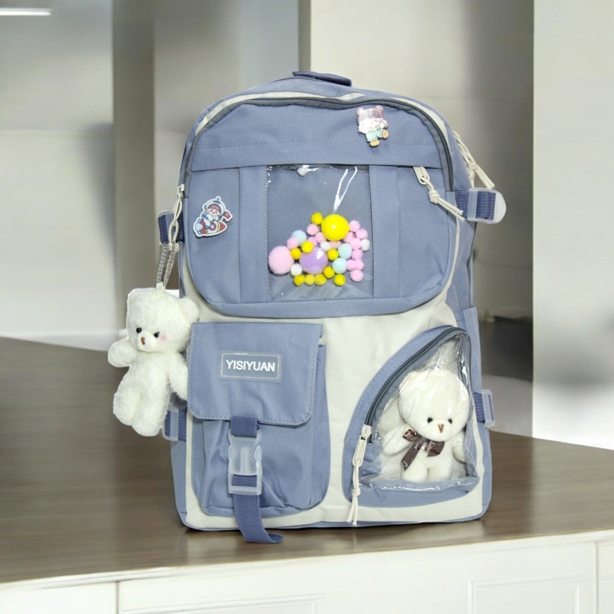 Kit Mochila Teddy 5 em 1 com Acessórios