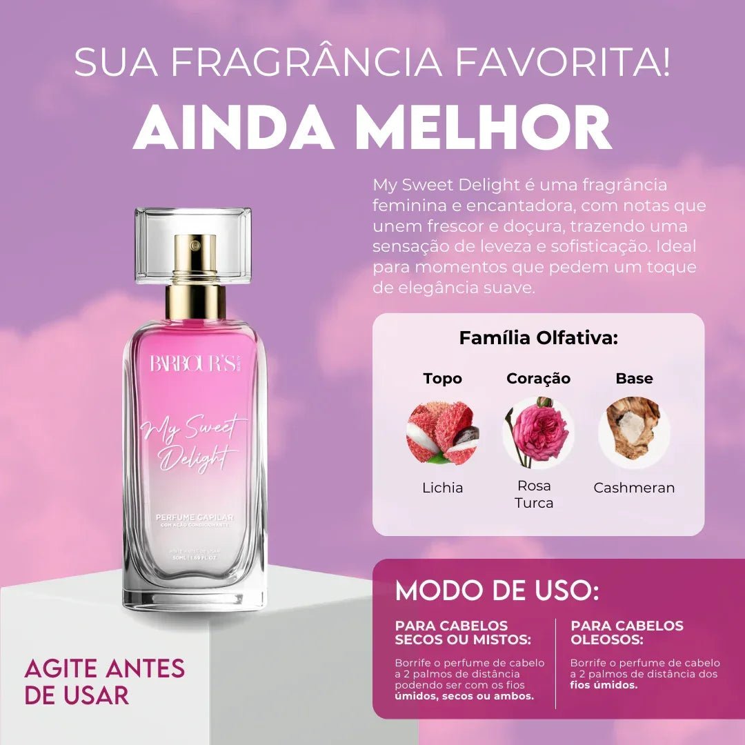 Kit My Sweet Delight - Geleia Hidratante, Body Splash e Perfume de Cabelo