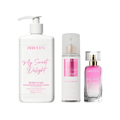 Kit My Sweet Delight - Perfume de Cabelo, Body Splash e Body Cream