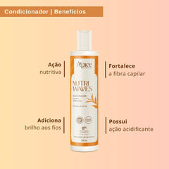 Kit Nutri Waves - Máscara 300g, Condicionador, Gelatina, Shampoo em Óleo e Óleo Elixir