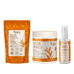 Kit Nutri Waves - Máscara, Creme de Pentear e Óleo (3 Itens)