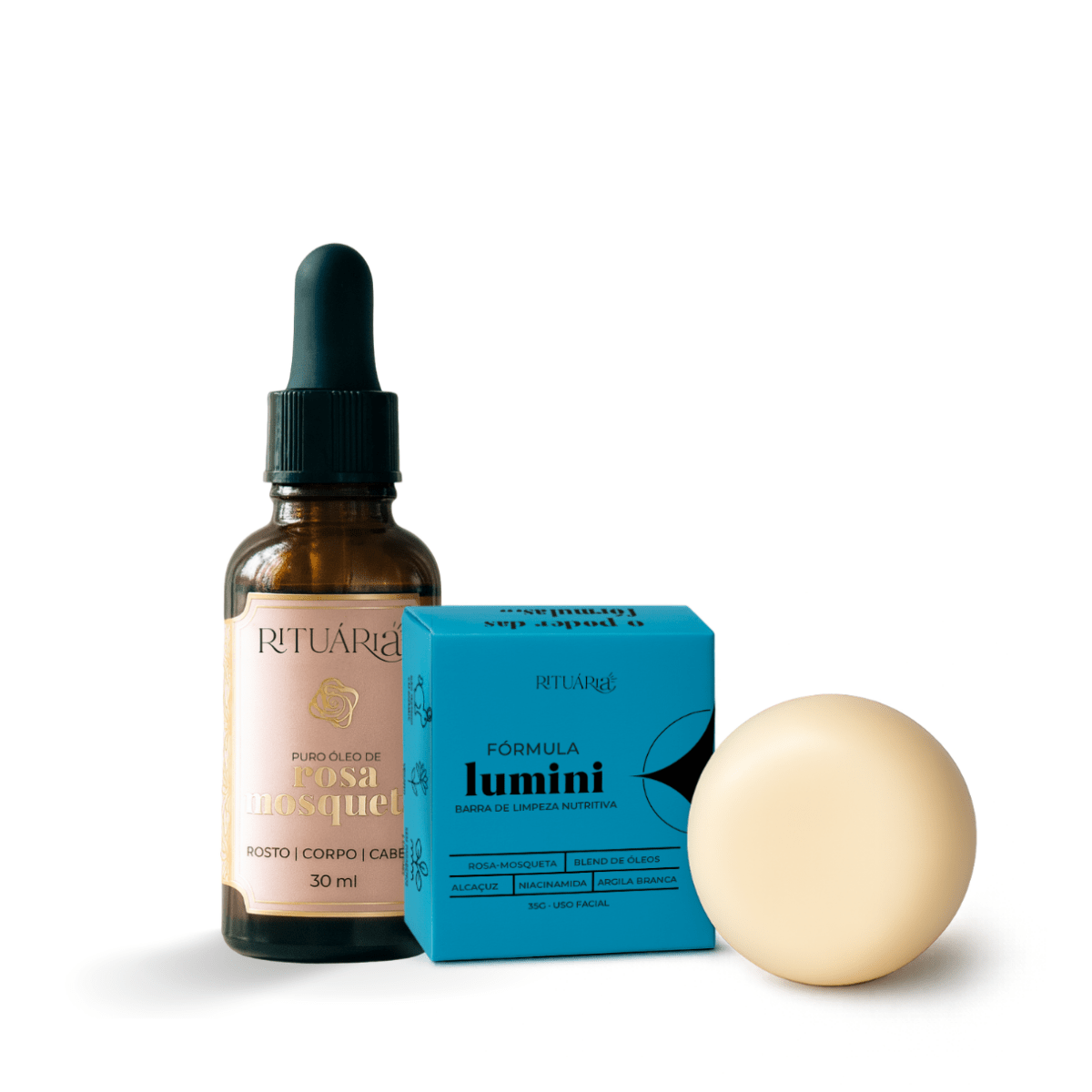 Kit Óleo de Rosa Mosqueta + Sabonete Clareador Lumini