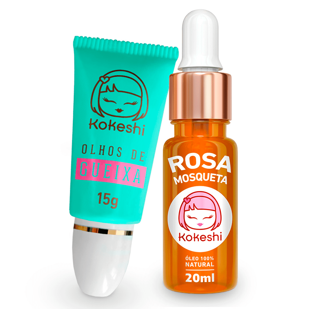 Kit Olhos de Gueixa + Óleo de Rosa Mosqueta - Cuidado da pele 40010
