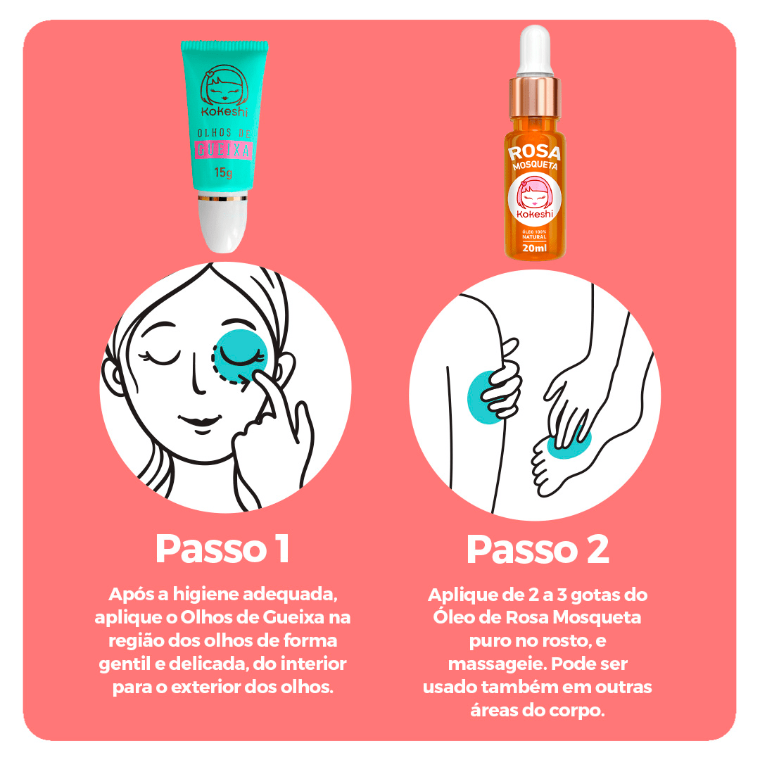 Kit Olhos de Gueixa + Óleo de Rosa Mosqueta