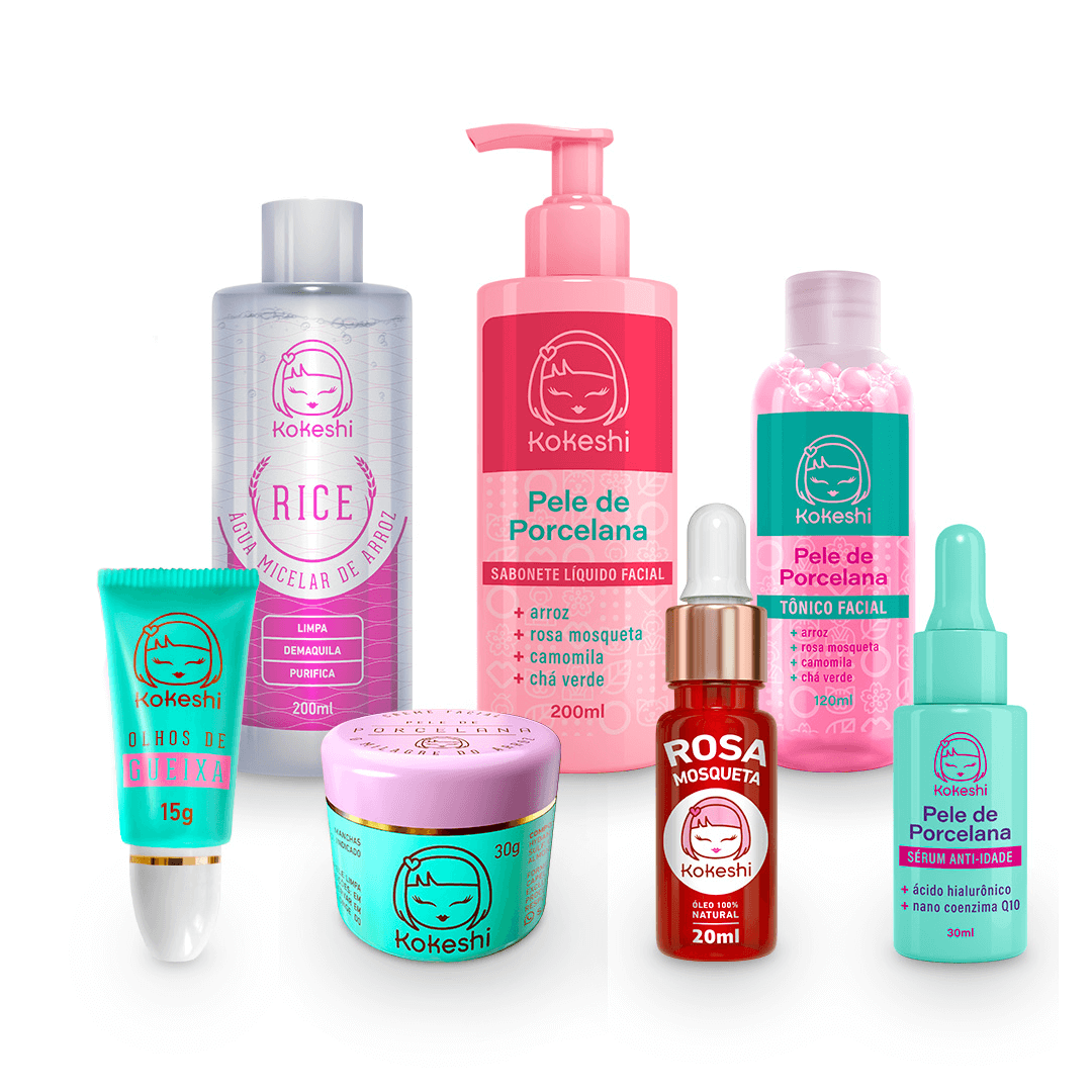 Kit Pele Revitalizada Kokeshi (Kit 7 em 1)