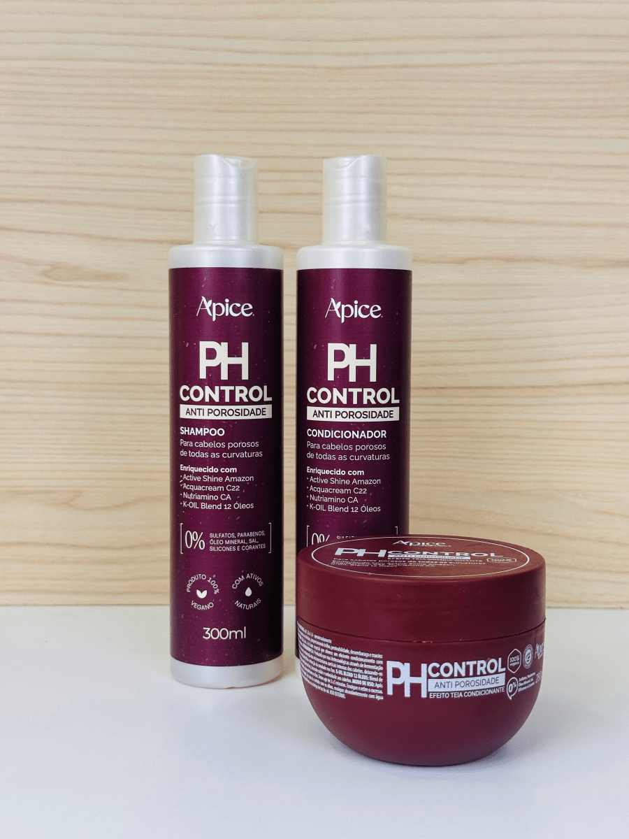 Kit Ph Control - Shampoo, Condicionador, Máscára, Creme de Pentear e Gelatina (5 Itens)