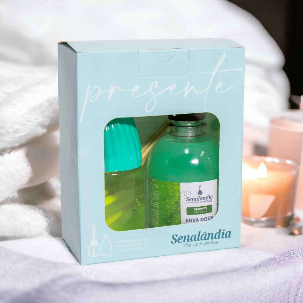 Kit Presente Sabonete Líquido + Aromatizador de Ambientes