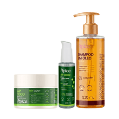 Kit Reconstrução Com Brilho - Shampoo em Óleo, Máscara AP3000 e Sérum AP3000