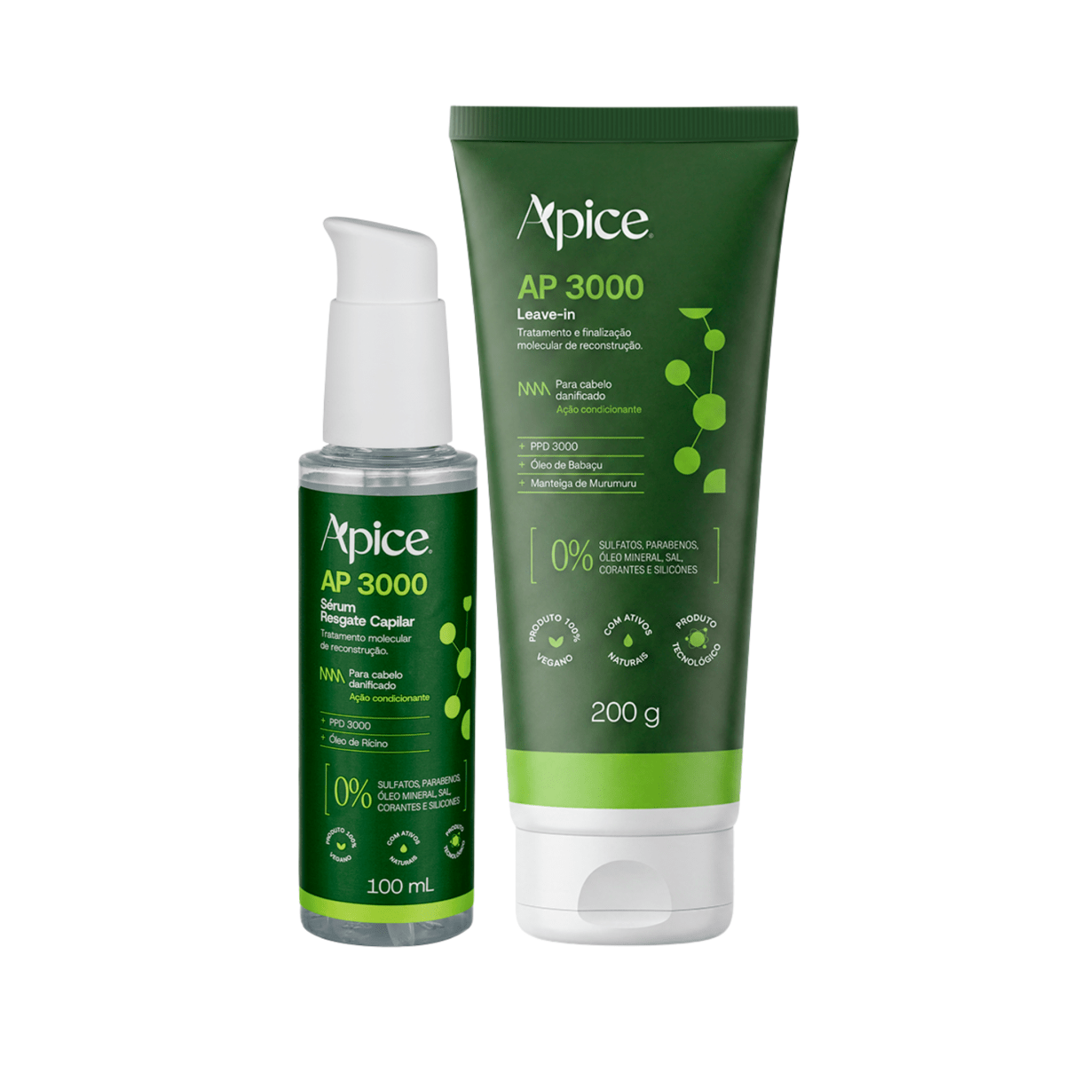 Kit Reconstrução - Leave In AP3000 e Sérum AP3000 - Produtos para pentear o cabelo 46207