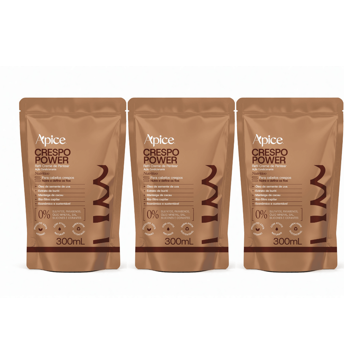 Kit Refil Crespo Power 3 Itens - Produtos para pentear o cabelo 