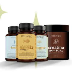 Kit Ritual Completão da Menopausa - Creatina + 4Mag + Femme Nutri + Cardio Ômega Super EPA