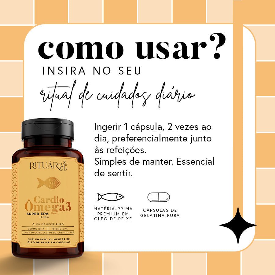 Kit Ritual para Lipedema/Circulação – Cardio Ômega 3 + Antioxi Nutri (30 Cápsulas)