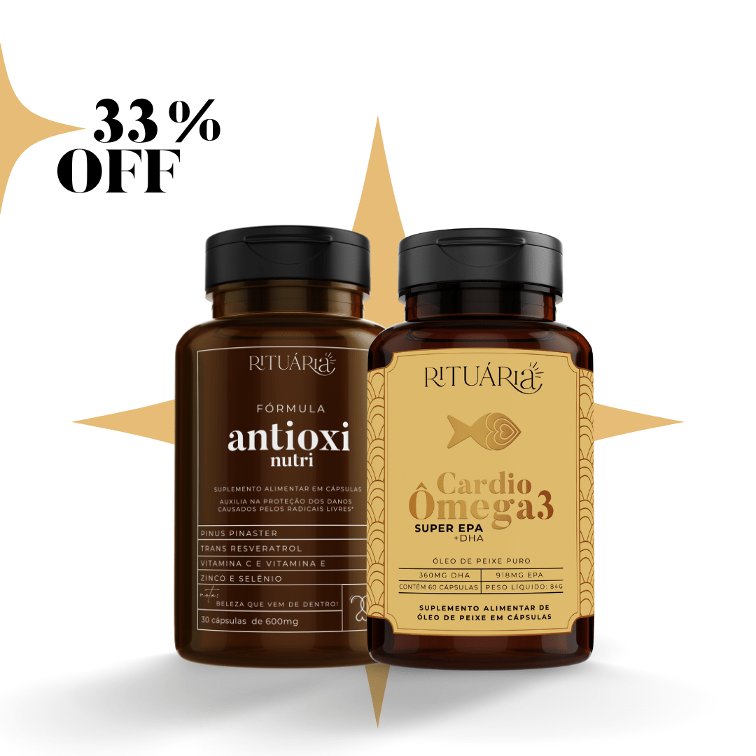 Kit Ritual para Lipedema/Circulação – Cardio Ômega 3 + Antioxi Nutri (30 Cápsulas) - Vitaminas e suplementos 