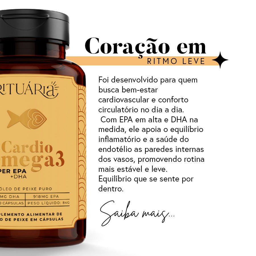 Kit Ritual para Lipedema/Circulação – Cardio Ômega 3 + Antioxi Nutri (30 Cápsulas)