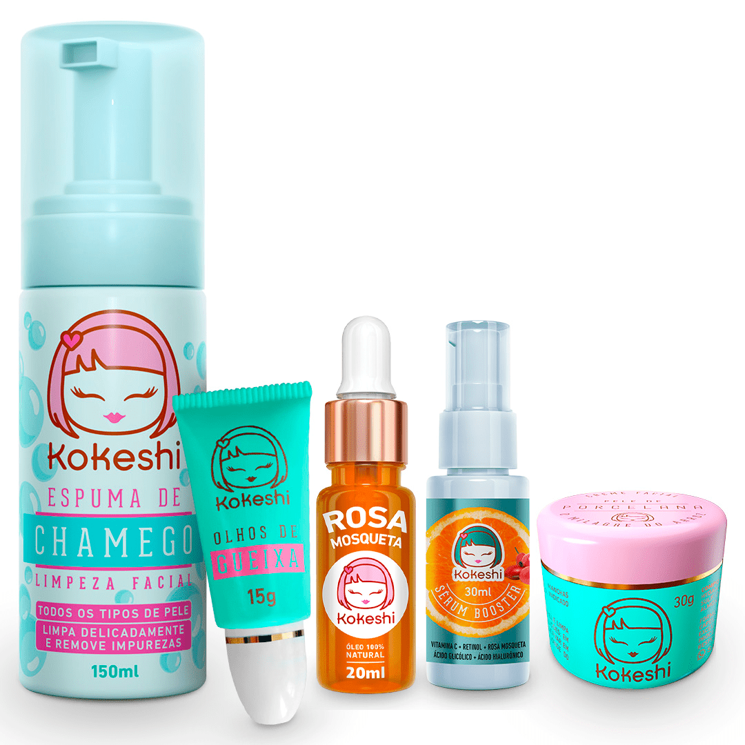 Kit Rosa Mosqueta 5 Itens Kokeshi - Cuidado da pele KKS00016