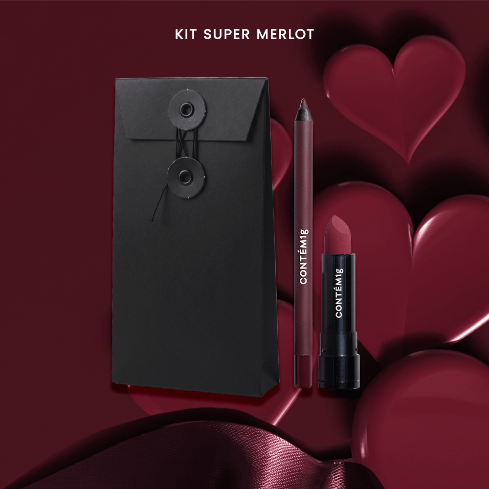 Kit Super Merlot Namorados - Maquilhagem 