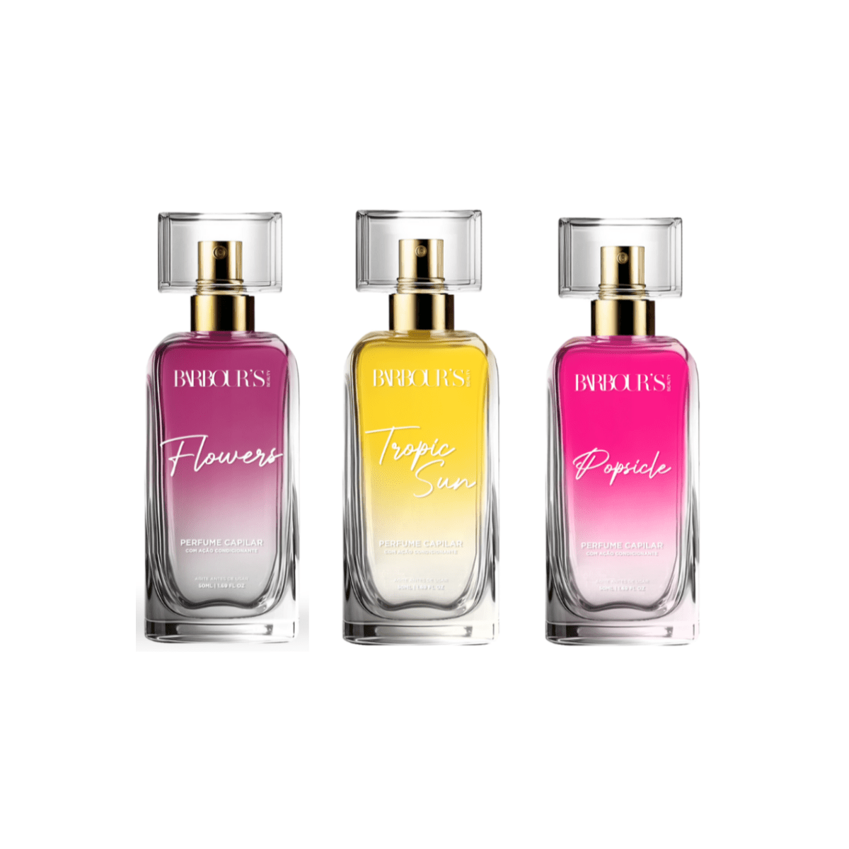 Kit Trilogia Capilar Sweet (3 Perfumes Capilares) - Flowers, Tropic Sun e Popsicle - 20205