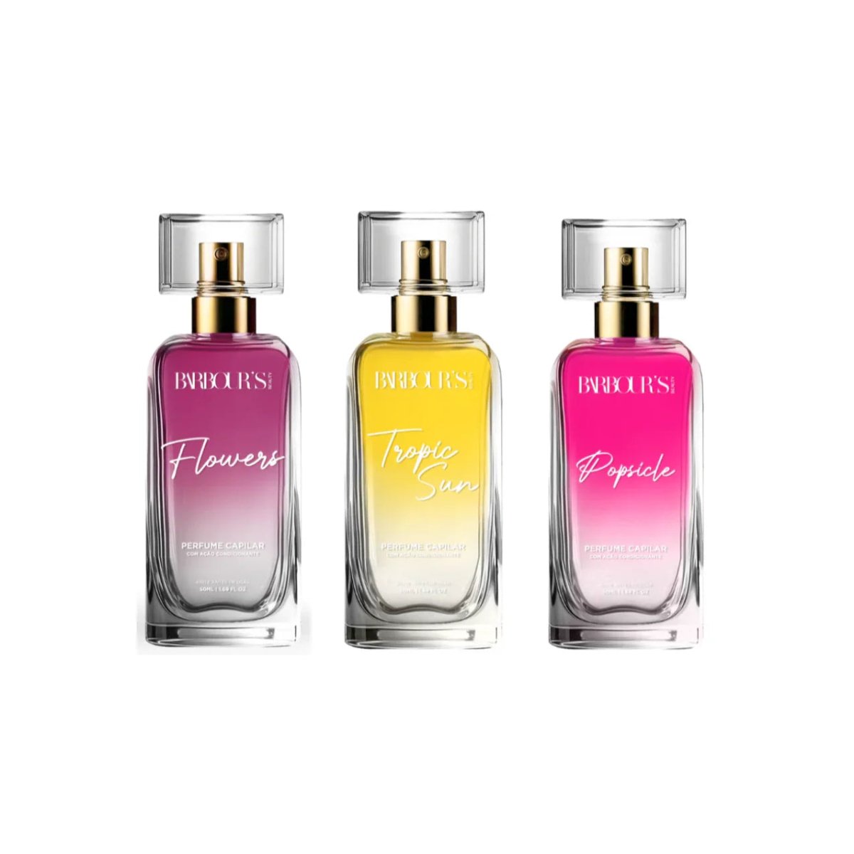 Kit Trilogia Capilar Sweet (3 Perfumes Capilares) - Flowers, Tropic Sun e Popsicle - Produtos para pentear o cabelo KBB99014