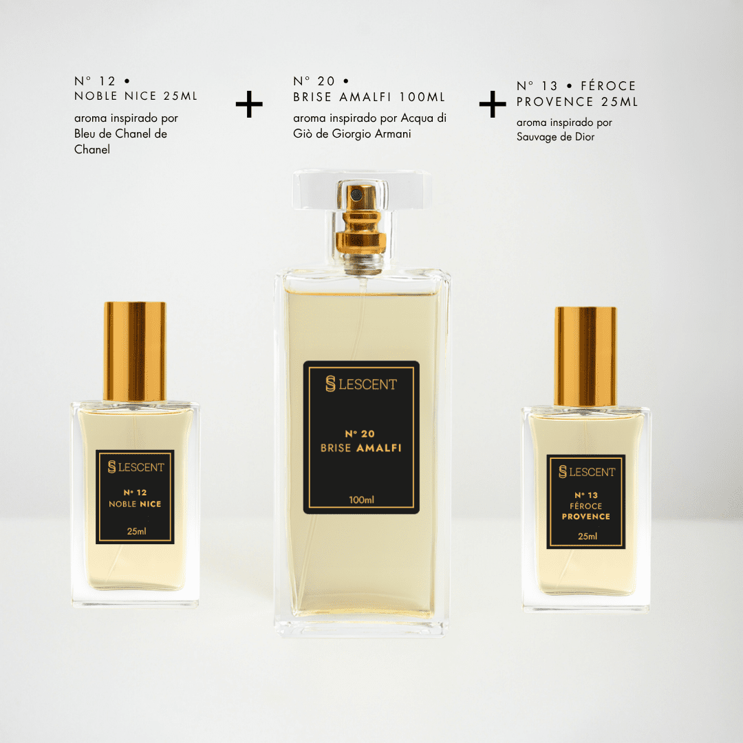Kit Trilogia Essencial Masculina: N20 | 100ml + N12 + N13 | 25ml - Perfumes e Colónias 50045