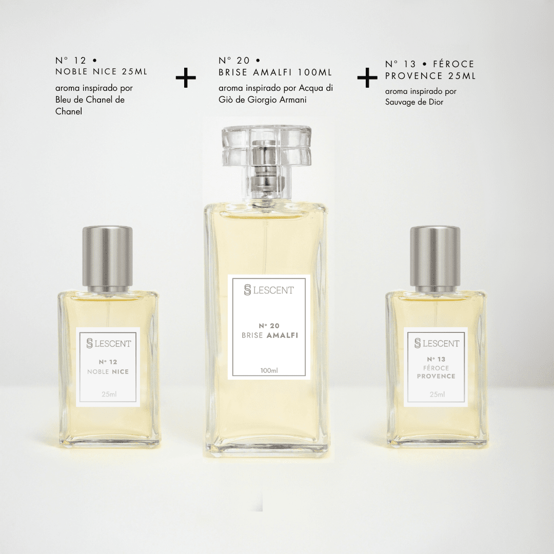 Kit Trilogia Essencial Masculina: N20  | 100ml + N12 + N13 | 25ml