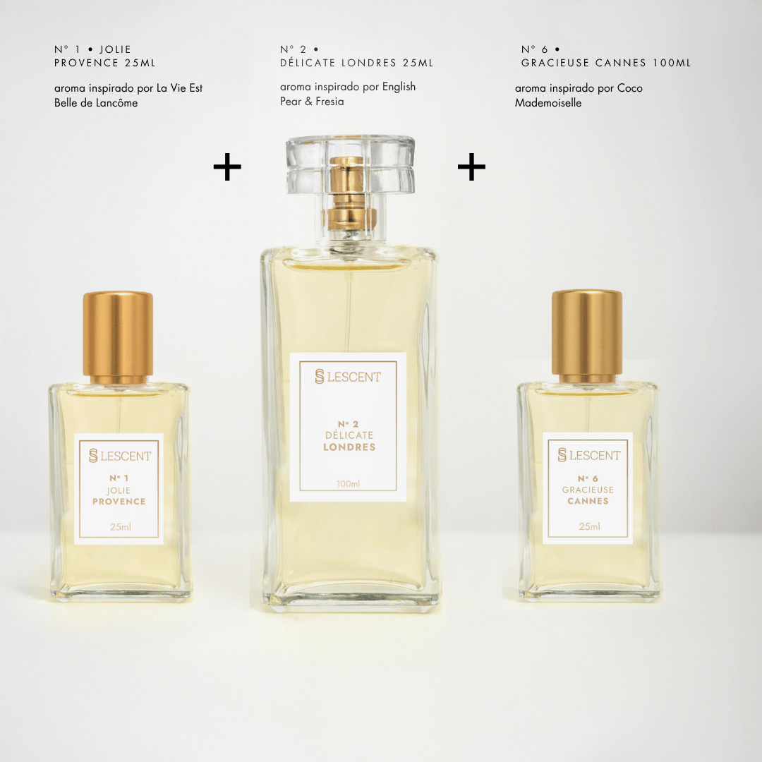 Kit Trilogia Essencial: Nº 2 | 100ml + Nº 6 + Nº 1 | 25ml - Perfumes e Colónias KLC00023