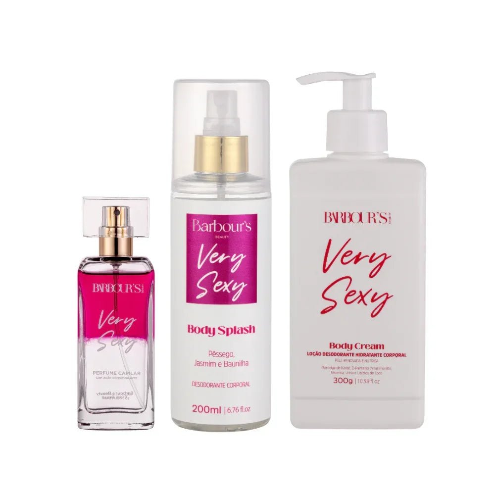 Kit Very Sexy - Perfume de Cabelo, Body Splash e Body Cream - Kit KBB99109