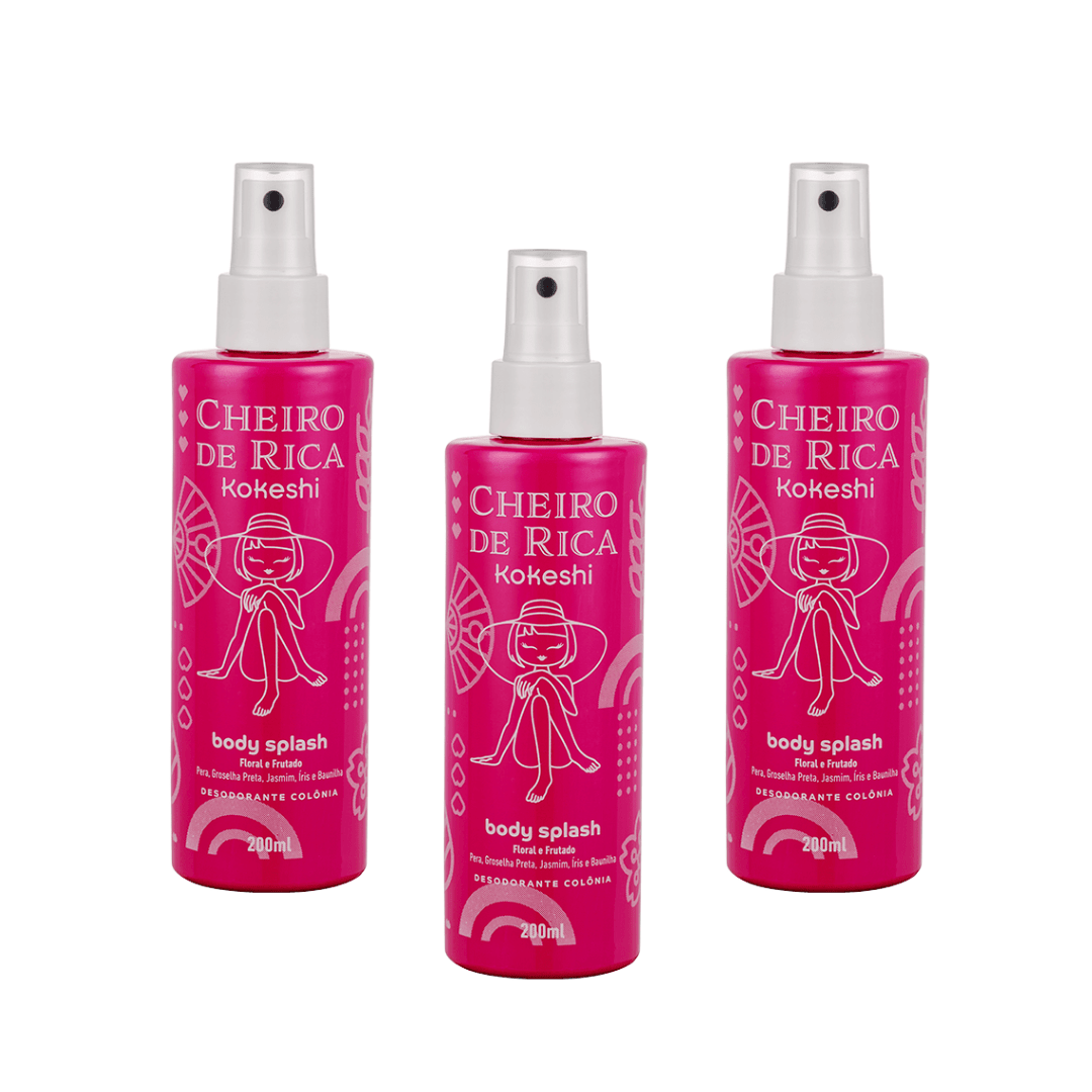 Leve 3, pague 2 - Body Splash Cheiro de Rica Floral e Frutado - Perfumes e Colónias KS01001