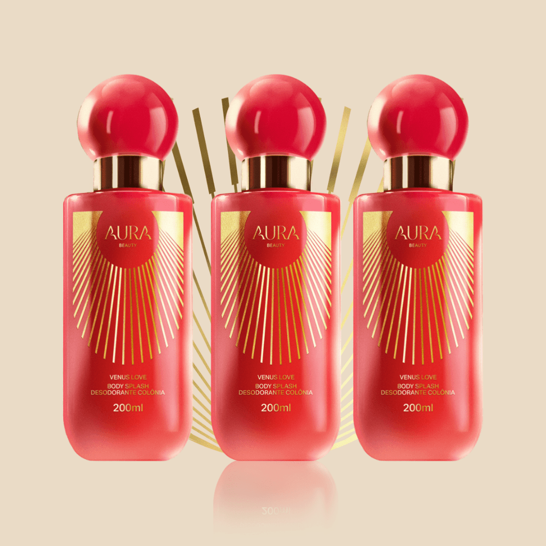 Leve 3, Pague 2 - Body Splash Venus Love - Perfumes e Colónias AURA_KitVenus