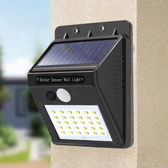 Luminária de Parede Led com Sensor de Presença e Energia Solar - 30 Leds