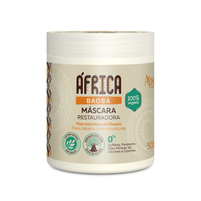 Máscara África Baobá Restauradora 500g - Tratamento Condicionante - Produtos para pentear o cabelo 20493