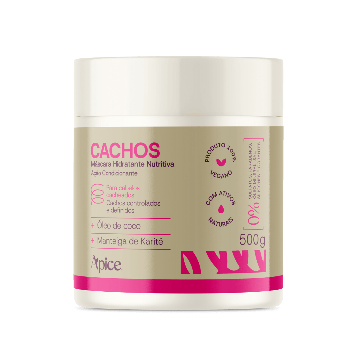 Máscara Cachos Hidratante Nutritiva 500g - NOVA FRAGRÂNCIA - Produtos para pentear o cabelo 20685