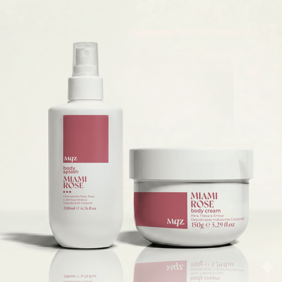 Miami Rose - Kit Body Cream e Body Splash Desodorante