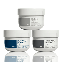 Monaco Scape, Positano Breeze e Riviera Aqua - Kit 3 Body Cream Desodorante Hidratante 150g