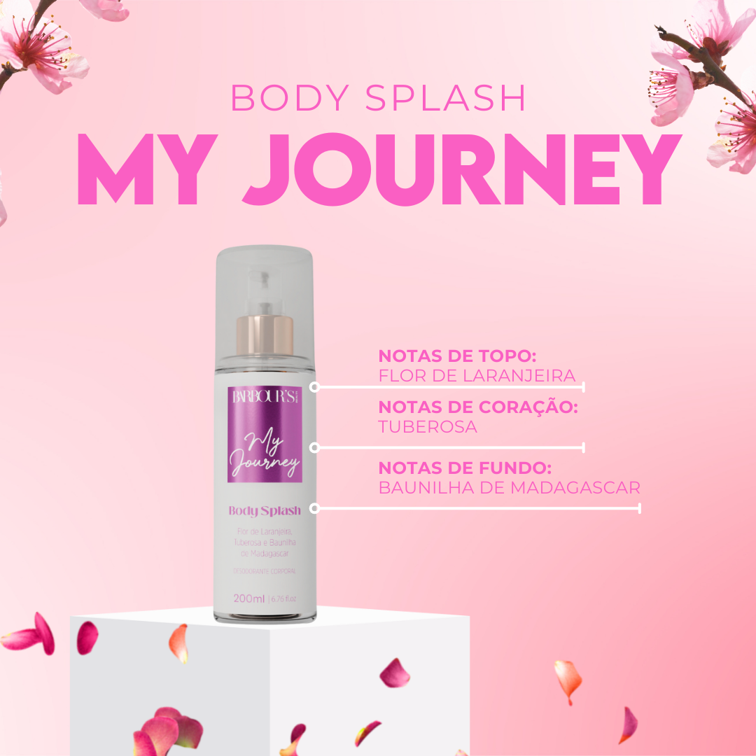 Kit 4 Body Splash Desodorante Colônia 200ml - Roses, My Journey, Senseless e Supreme