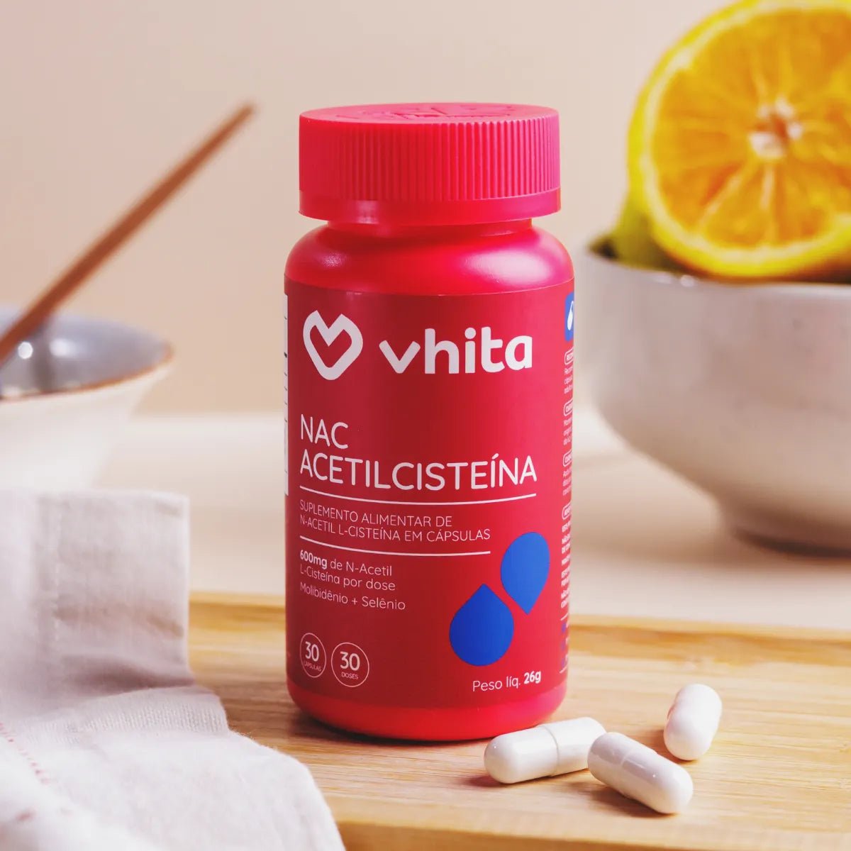 N Acetilcisteína (NAC) 600mg concentrado com selênio e molibdênio