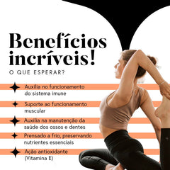 Óleo de Semente de Abóbora (prensado a Frio) Com Vitaminas D3 e E - 30 ml