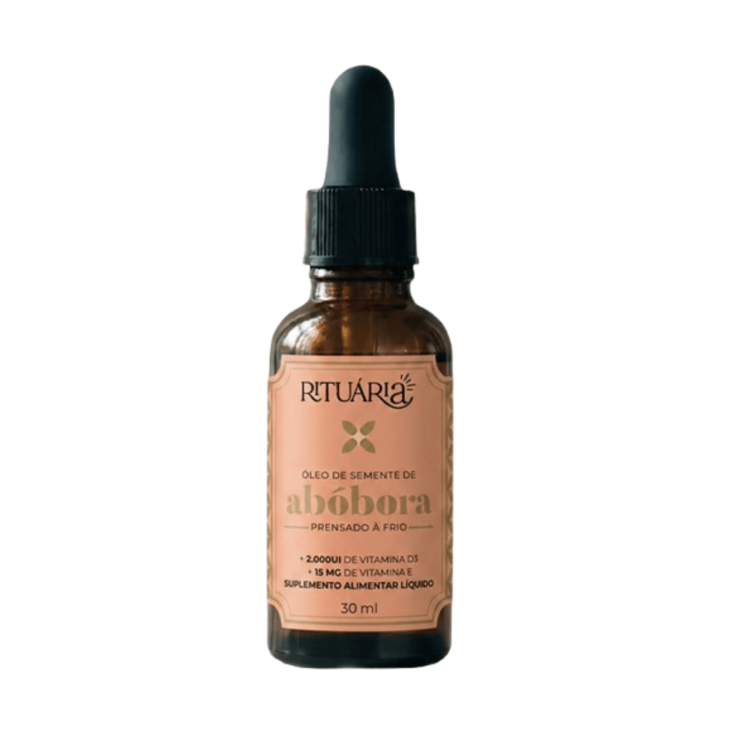 Óleo de Semente de Abóbora (prensado a Frio) Com Vitaminas D3 e E - 30 ml