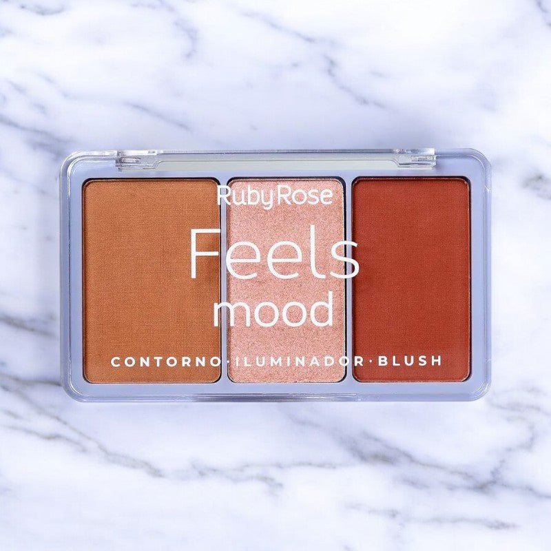 Paleta Feels Mood 3 em 1 - Ruby Rose - Maquiagem VDH04067 - 01