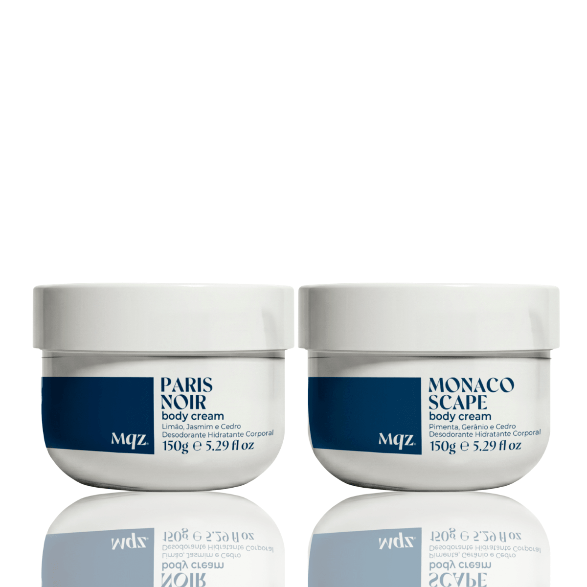Paris Noir e Monaco Scape - Kit 2 Body Cream Desodorante Hidratante 150g