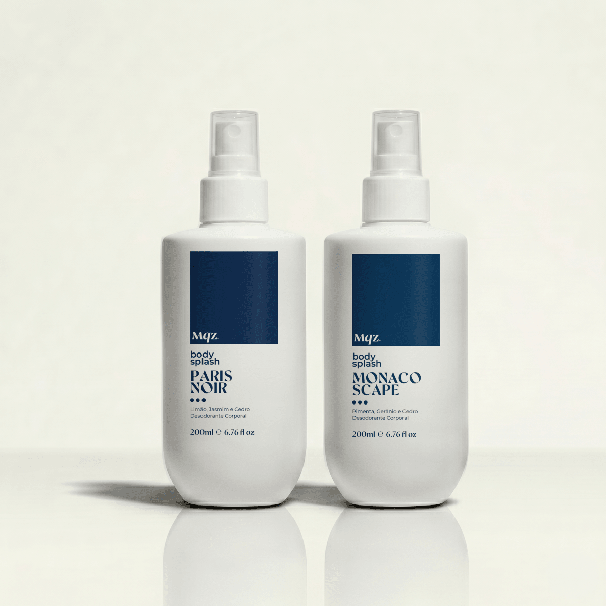 Paris Noir e Monaco Scape - Kit 2 Body Splash Desodorante Colônia 200ml - Perfumes e Colônias 20021