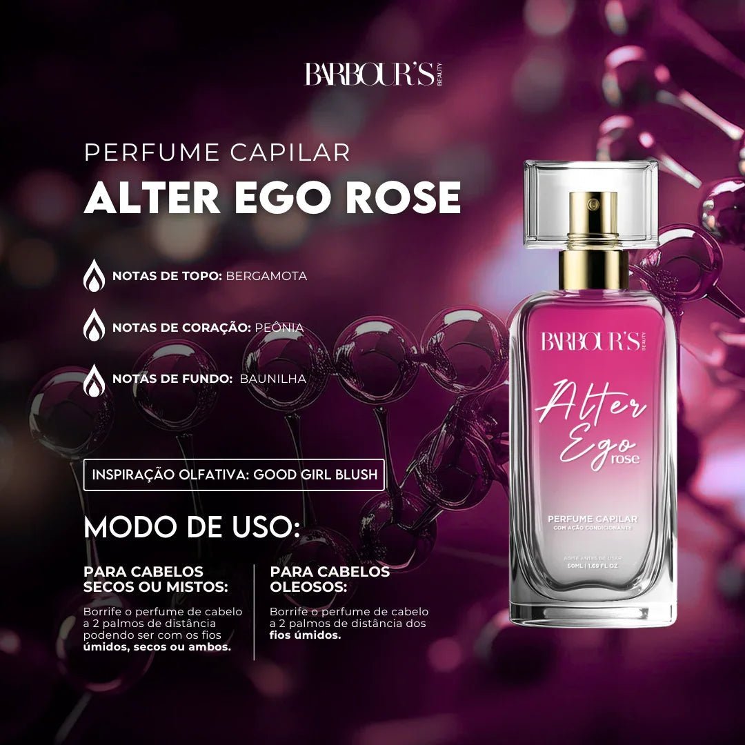 Perfume para Cabelo Alter Ego Rose / Finalizador Termoativo