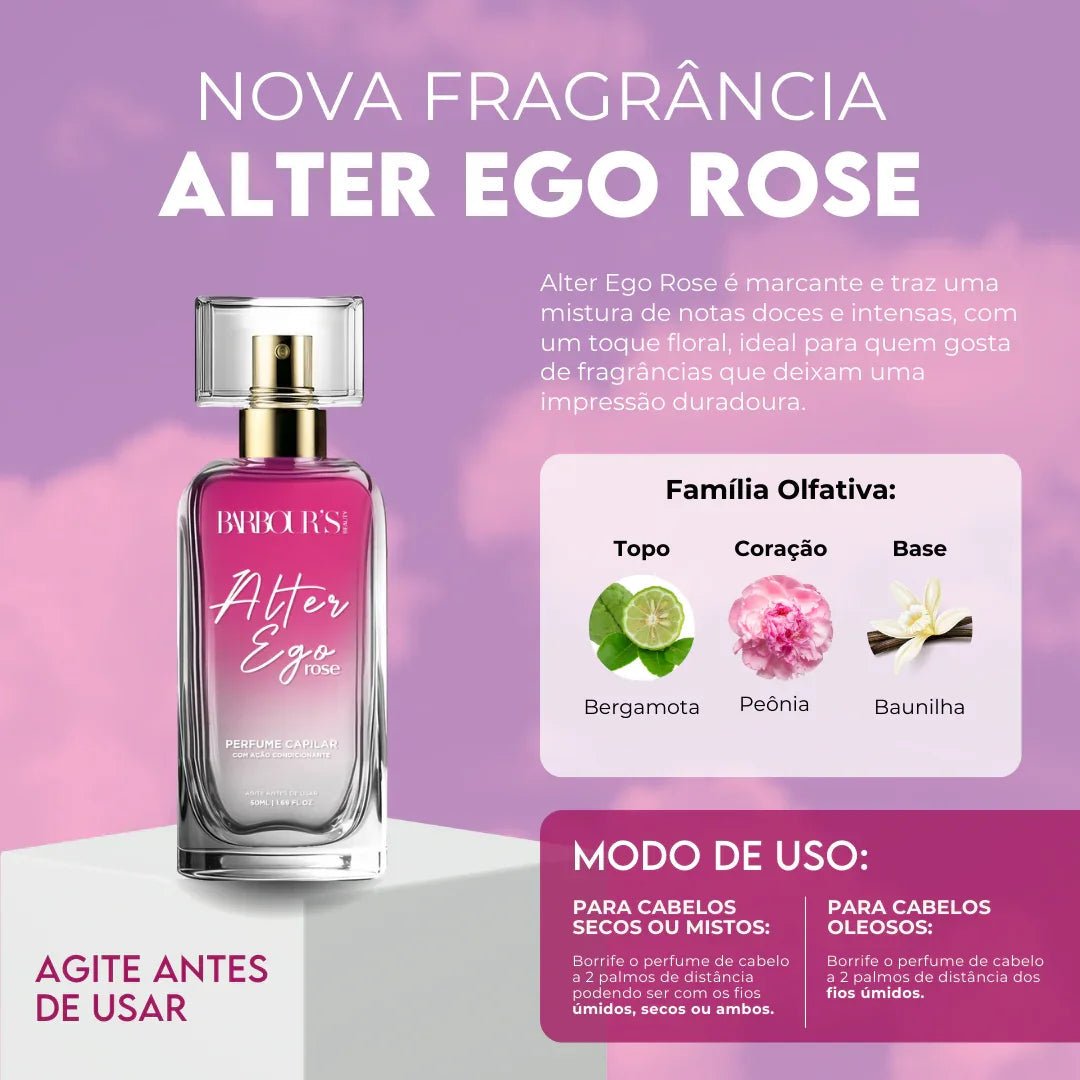 Perfume para Cabelo Alter Ego Rose / Finalizador Termoativo