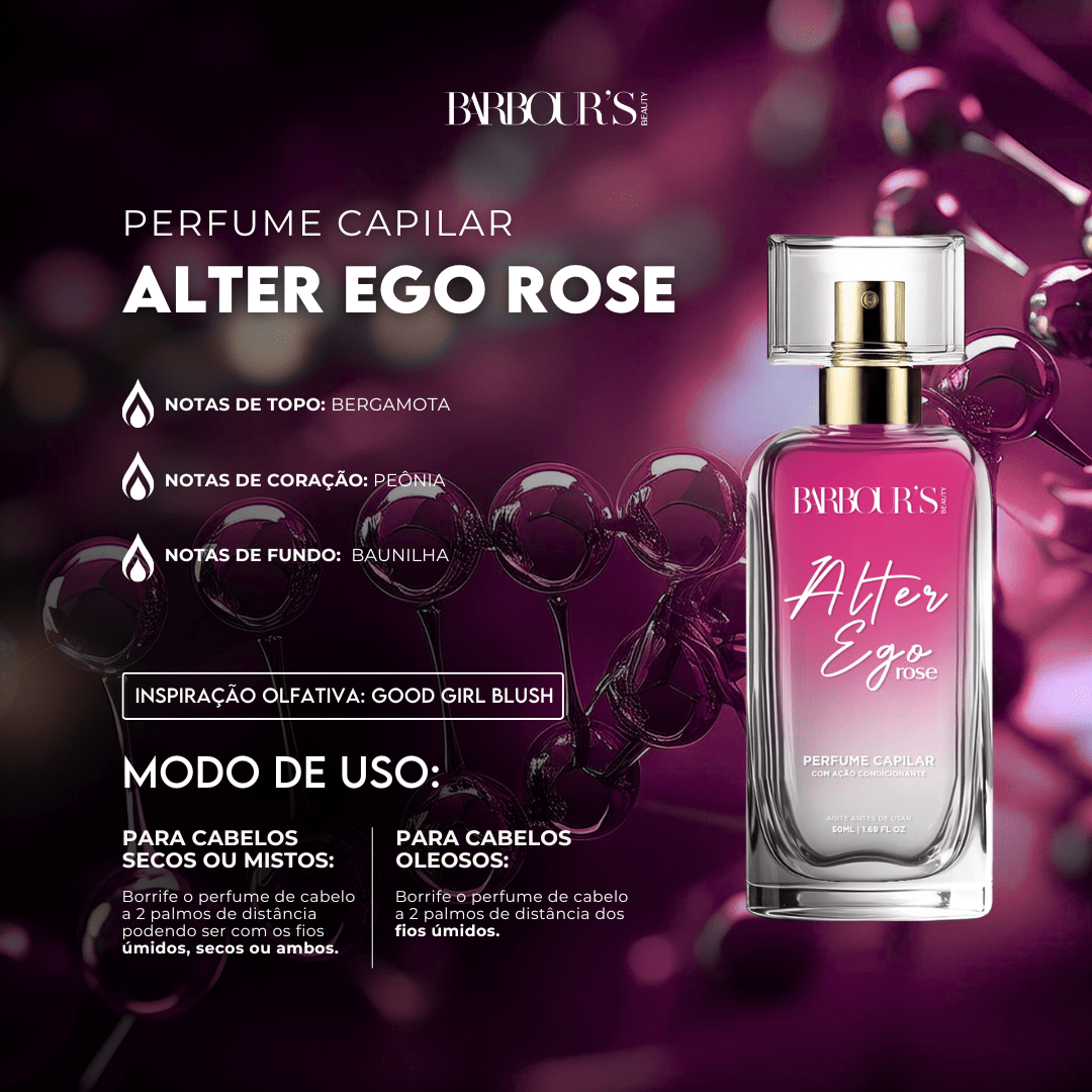 Perfume para Cabelo Alter Ego Rose / Finalizador Termoativo