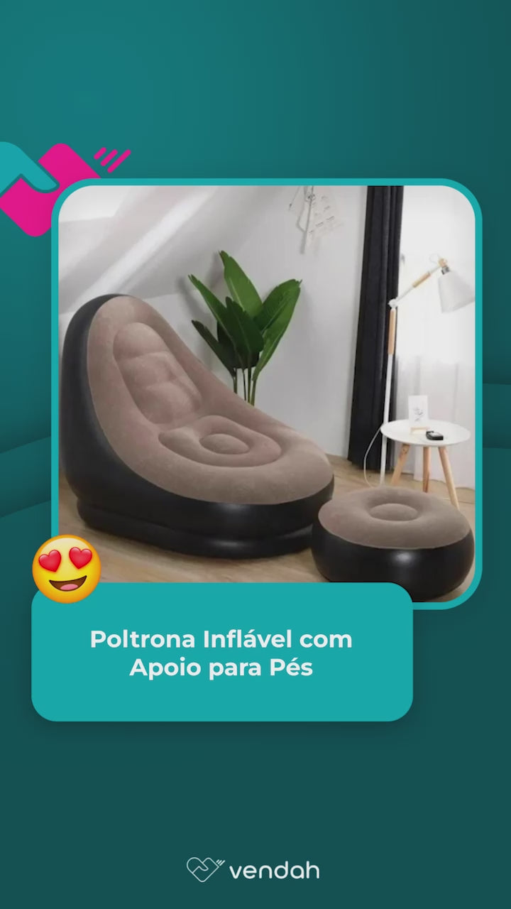 Poltrona Inflável com Apoio para Pés