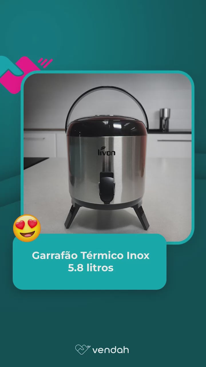 Garrafão Térmico Inox - 5.8 Litros