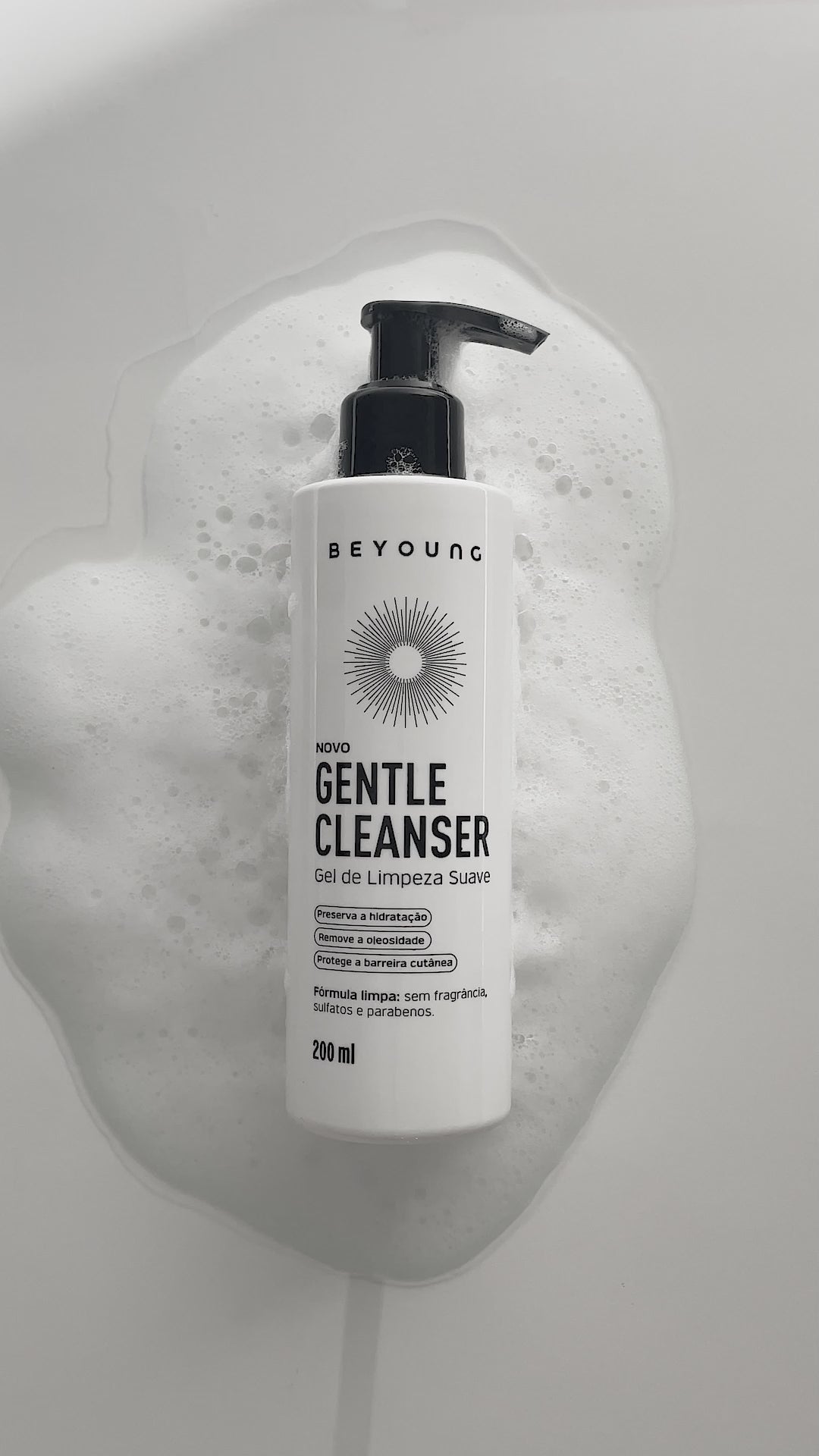 Gel de limpeza facial suave