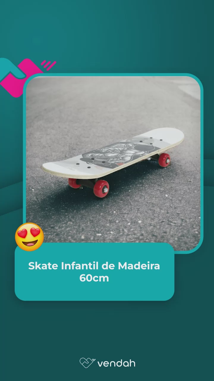 Skate Infantil de Madeira - 60cm