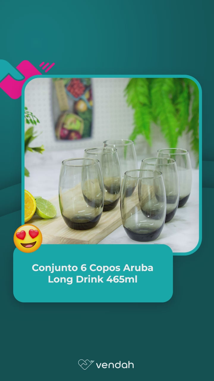 Conjunto 6 Copos Aruba - Long Drink 465ml