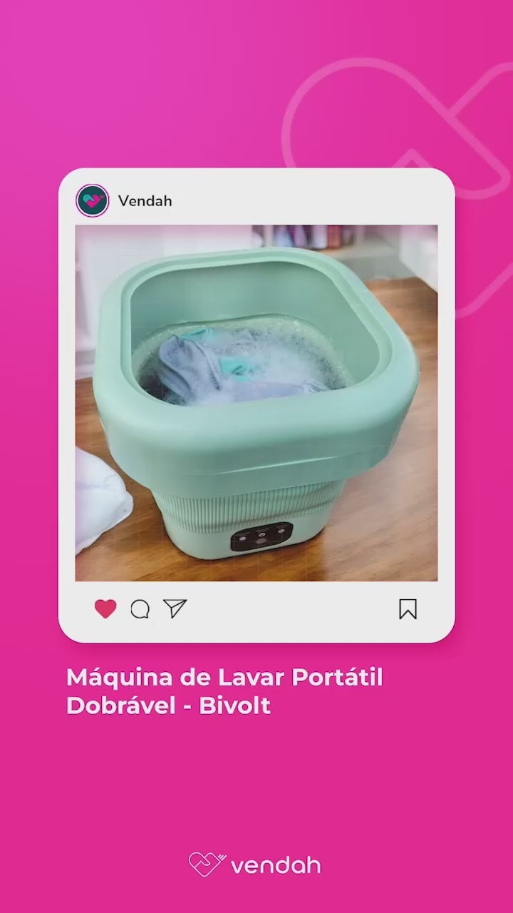 Máquina de Lavar Portátil Dobrável - Bivolt