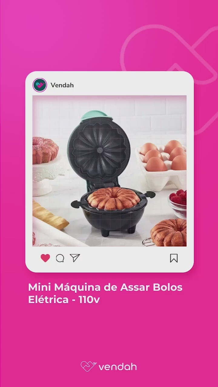 Mini Máquina de Assar Bolo Elétrica - 110v